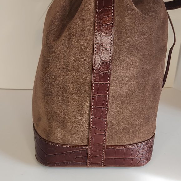 Isadora Italian Leather and Suede Large Bucket Bag - NWT | eBay Isadora Italian Leather and Suede Large Bucket Bag - NWT